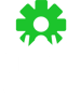 Icône représentant trois silhouettes s'unissant pour soulever un engrenage, illustrant l’approche humaine et collaborative de Neo TMS.